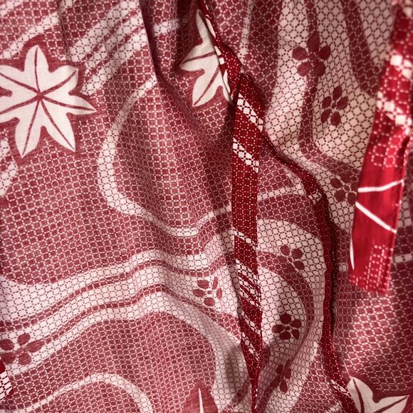 Red Kimono by Midori International 100 Cotton Leaf Motif size Toddler - Picture 6 of 7